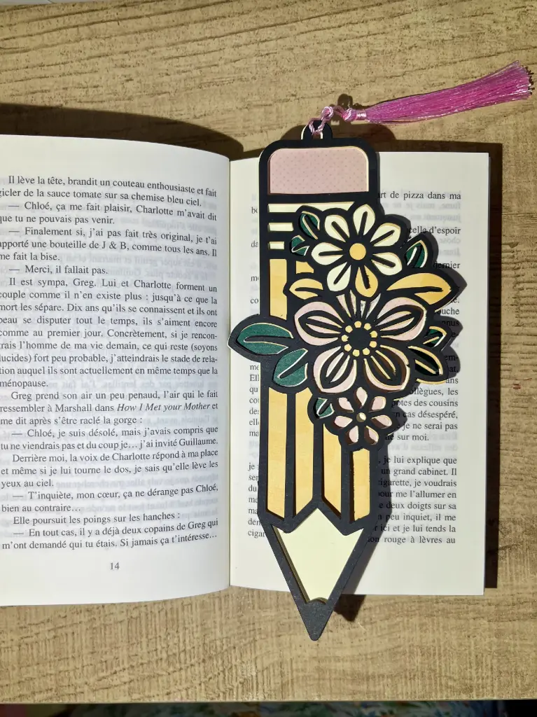 Marque-page "crayon"